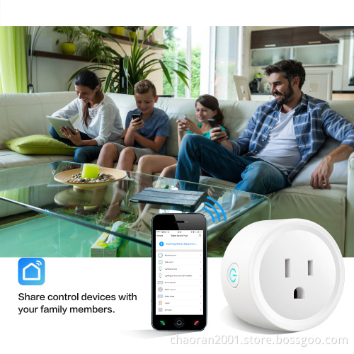Chaoran Smart Plug Google Assistant IFTTT 10A US Standard Smart Plug Socket